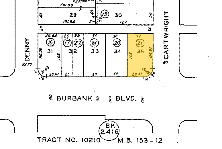 10701 Burbank Blvd, North Hollywood, CA for sale - Plat Map - Image 3 of 3