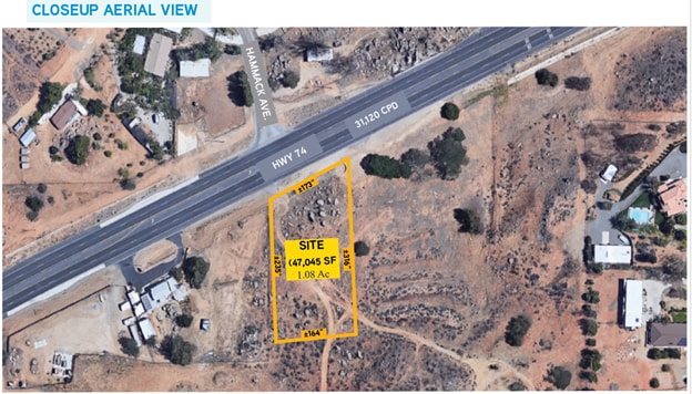 NWC Hwy 74 & Hammack Ave, Perris, CA for lease - Aerial - Image 2 of 3