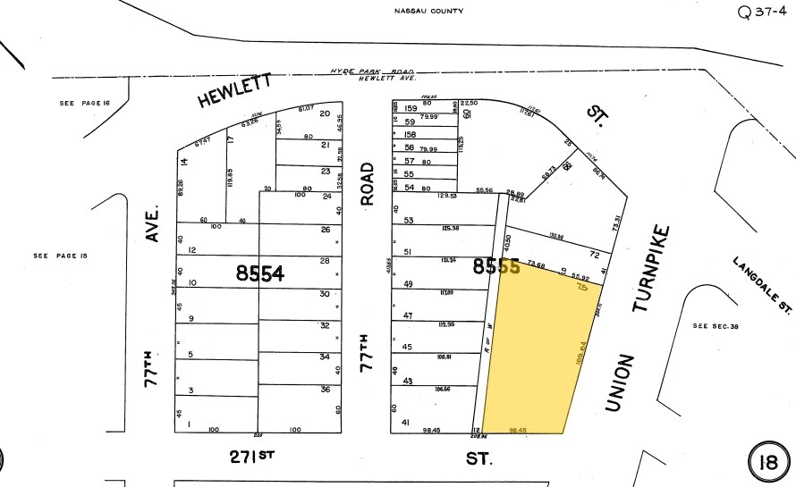 271-09-271-11 Union Turnpike, New Hyde Park, NY for sale - Plat Map - Image 1 of 1