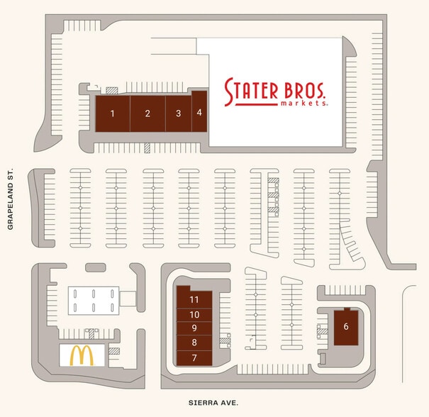 Retail in Fontana, CA for lease - Site Plan - Image 2 of 2