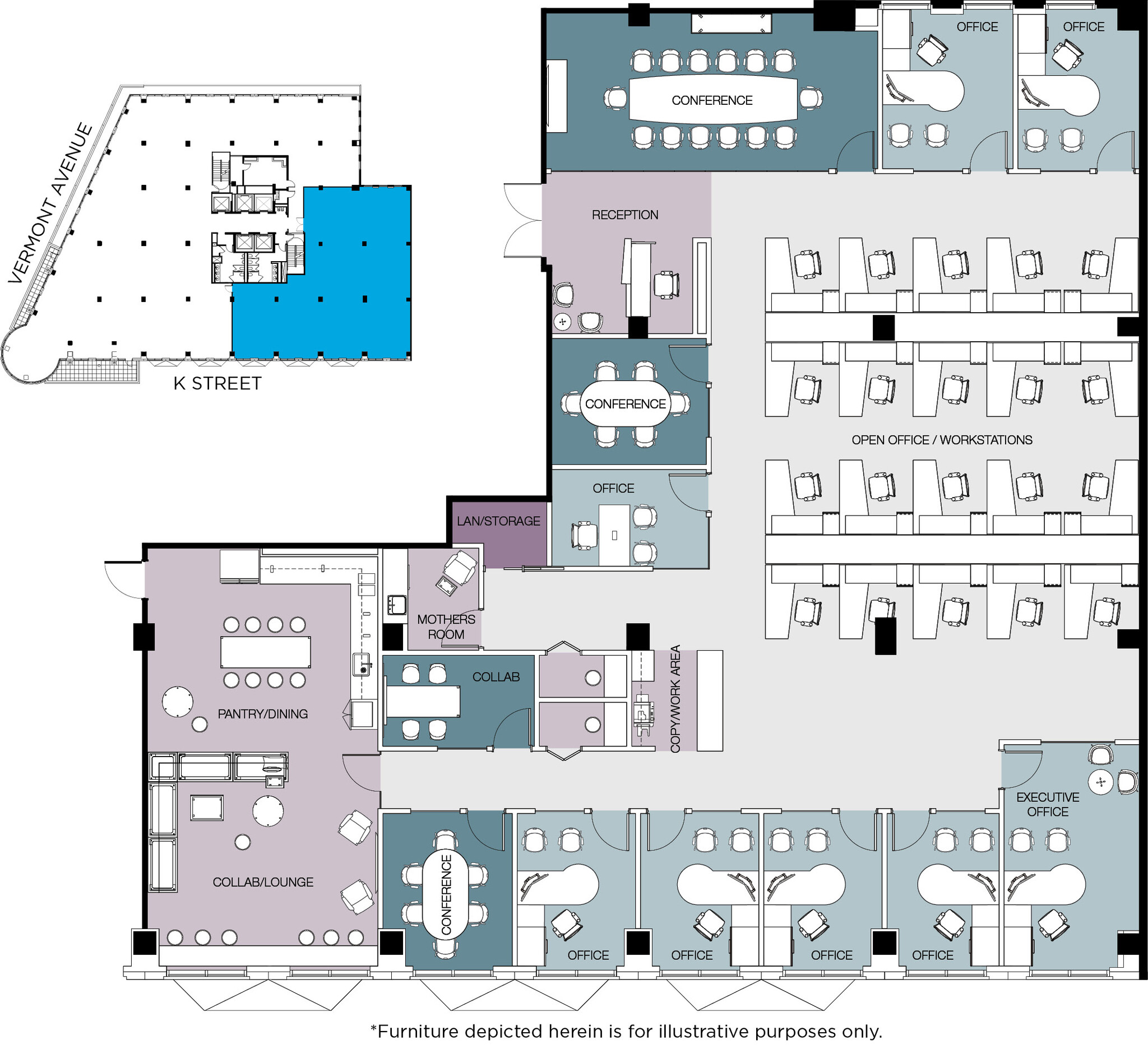 1425 K St NW, Washington, DC for lease Floor Plan- Image 1 of 1