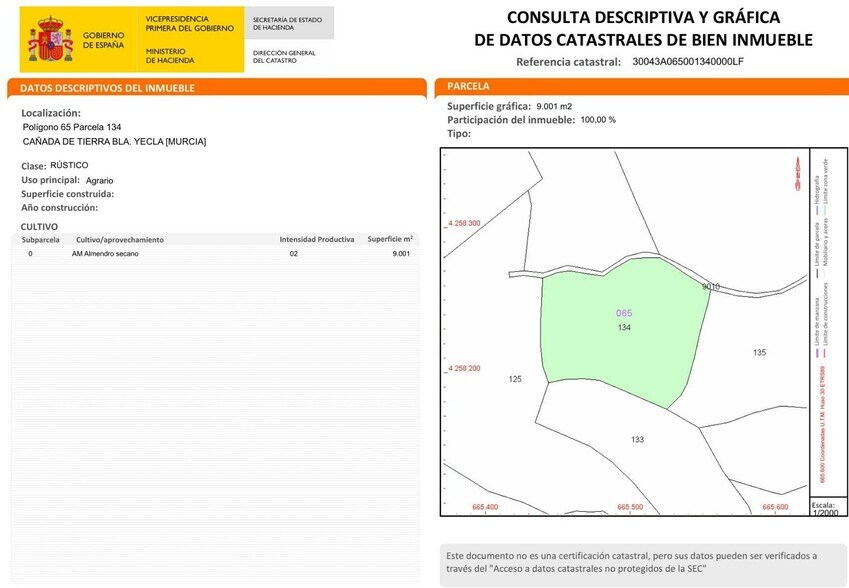 Land in Yecla for sale - Building Photo - Image 2 of 4