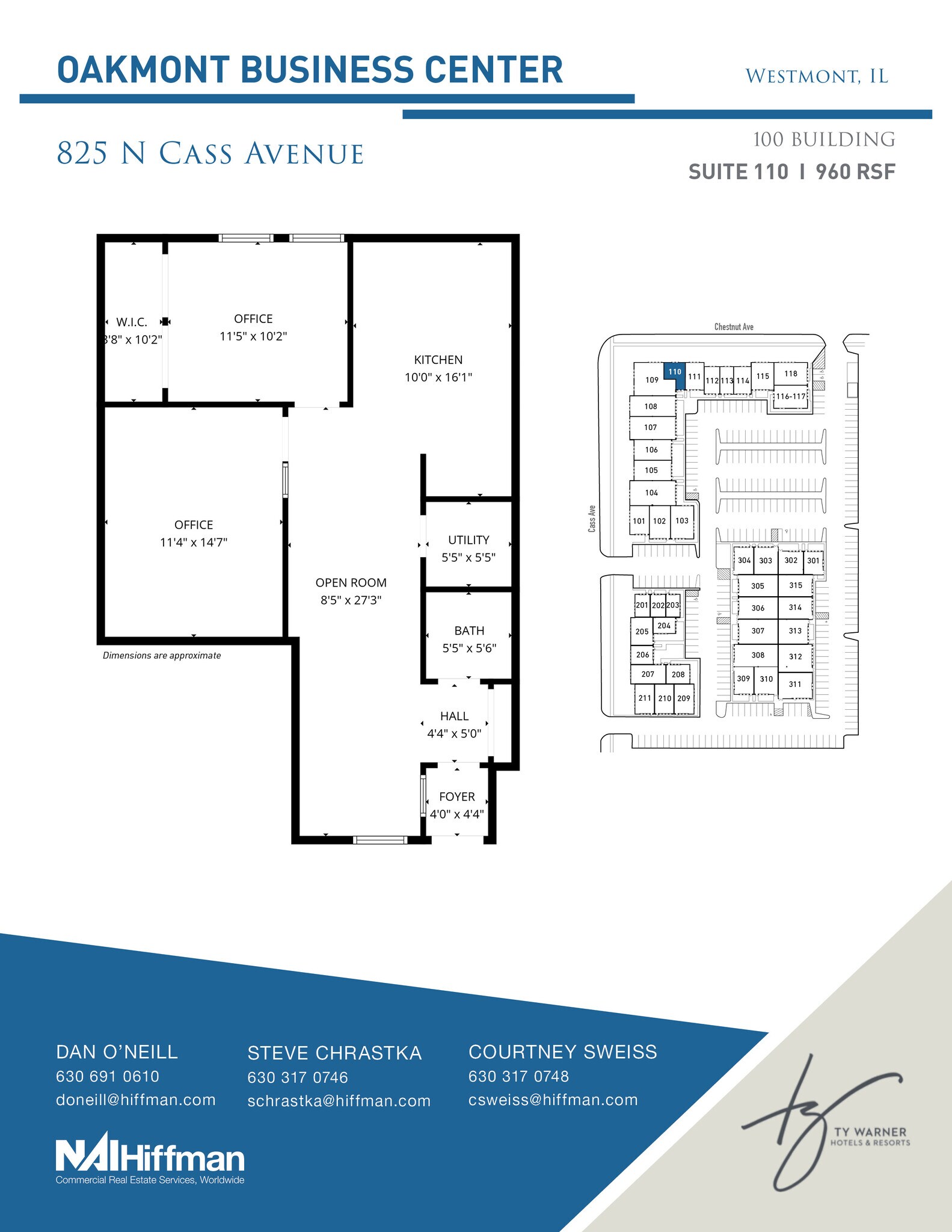 825 N Cass Ave, Westmont, IL for lease Floor Plan- Image 1 of 1