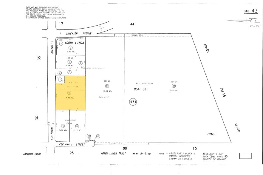 4390-4404 E La Palma Ave, Anaheim, CA for lease - Plat Map - Image 3 of 7