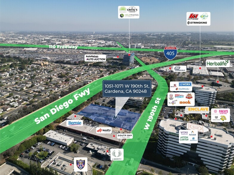 1051-1071 W 190th St portfolio of 3 properties for sale on LoopNet.com - Aerial - Image 3 of 6