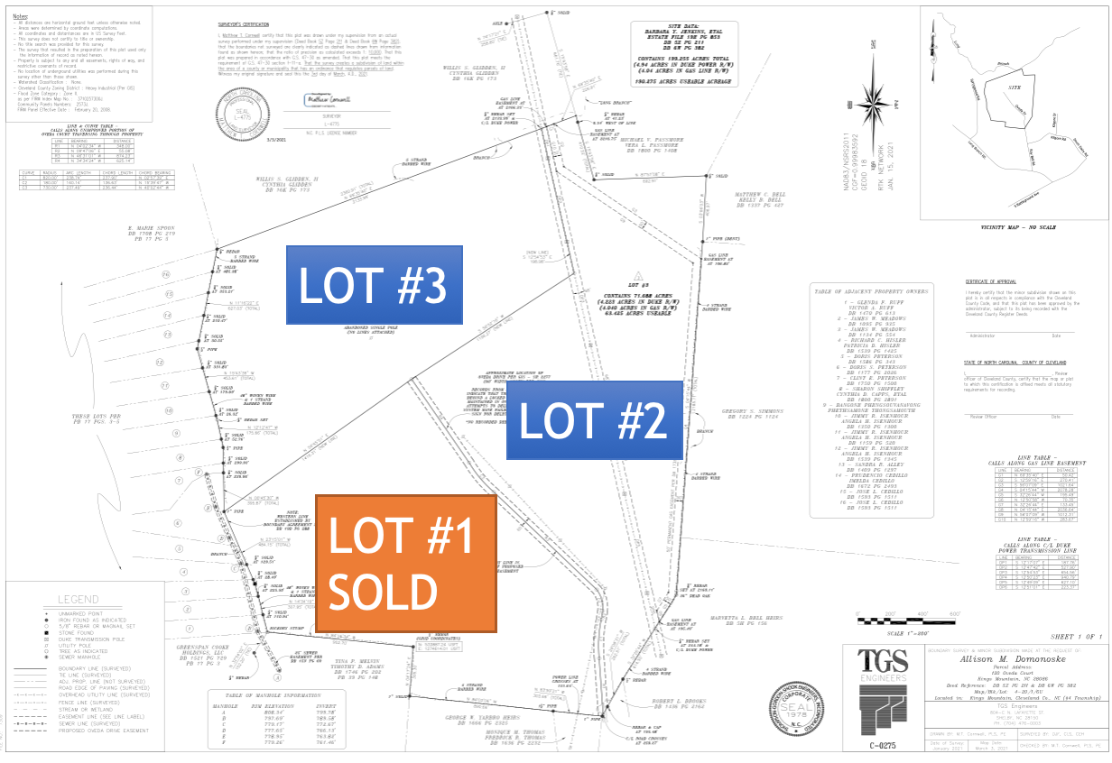 120 Oveda Ct, Kings Mountain, NC for sale Aerial- Image 1 of 3