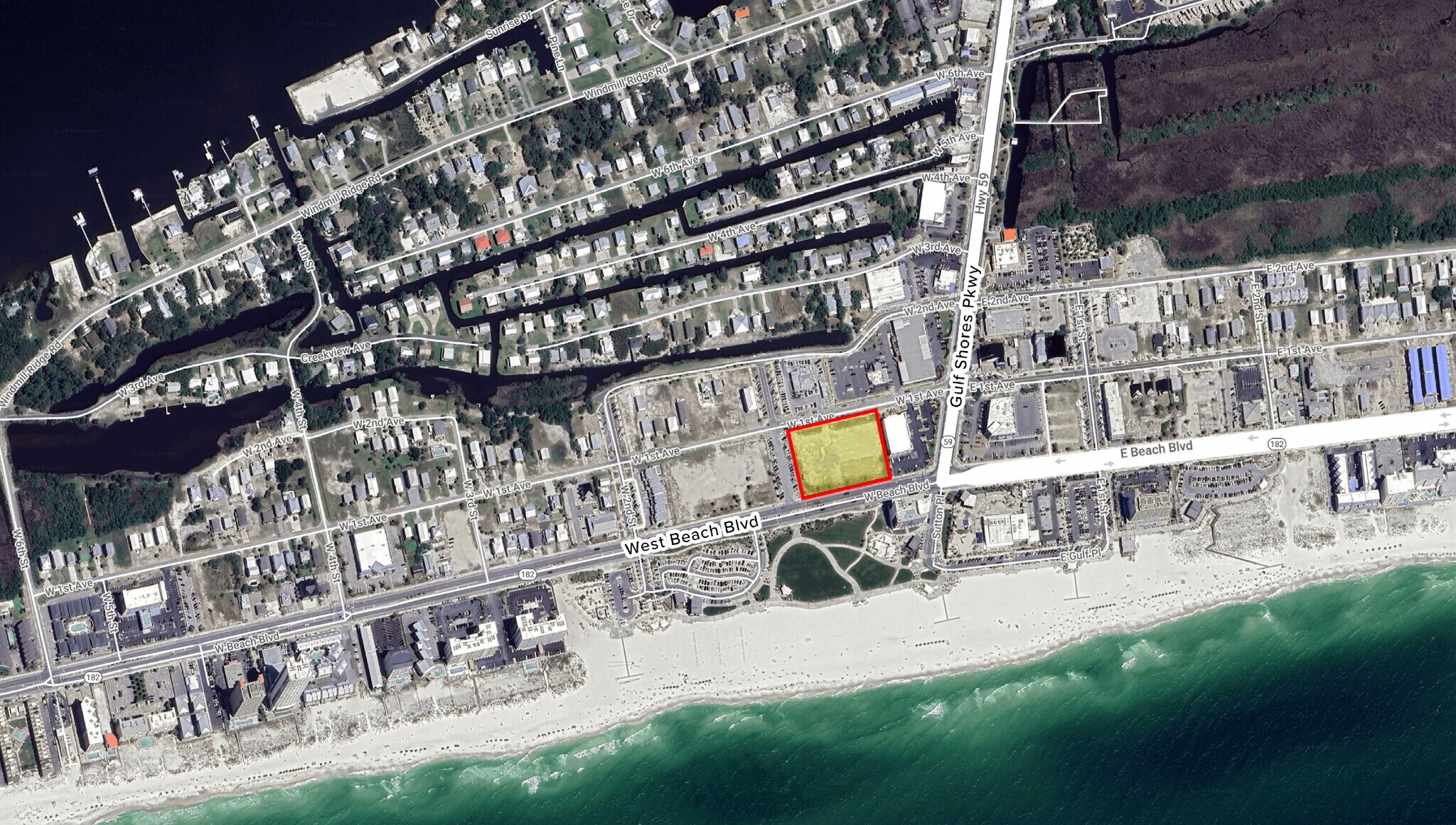 112 W Beach Blvd, Gulf Shores, AL for sale Aerial- Image 1 of 1