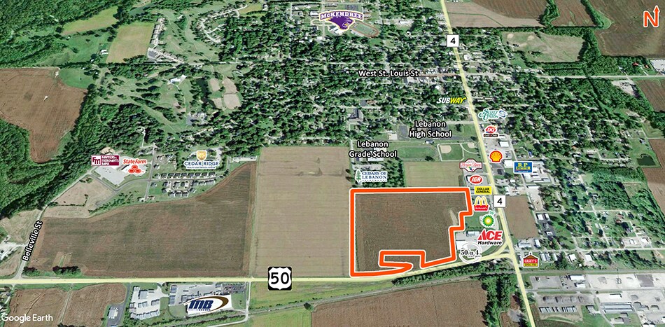 Old US Hwy 50, Lebanon, IL for sale - Aerial - Image 2 of 2