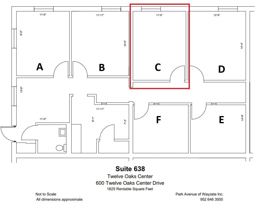 600 Twelve Oaks Center Dr, Wayzata, MN for lease Floor Plan- Image 1 of 1