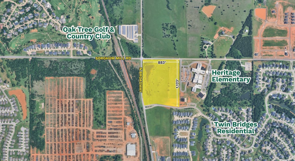 N Broadway & Sorghum Mill Rd, Edmond, OK for sale - Building Photo - Image 1 of 1