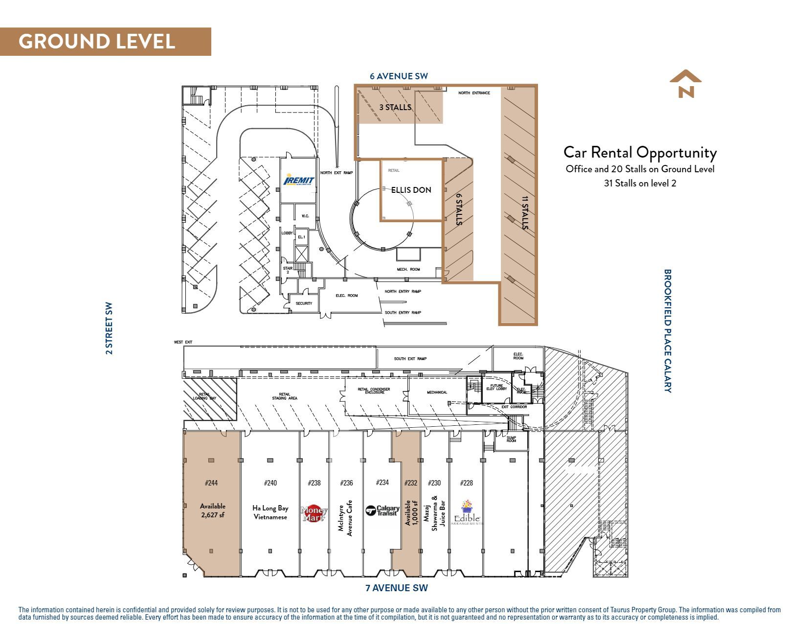 600 2 St SW, Calgary, AB for lease Floor Plan- Image 1 of 2