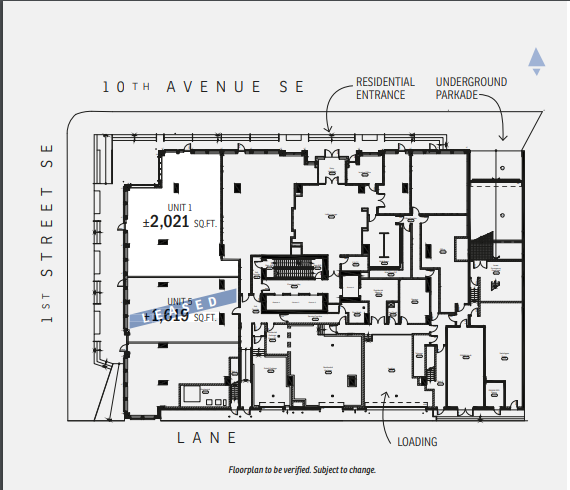 201 10th Ave SE, Calgary, AB for lease Floor Plan- Image 1 of 1