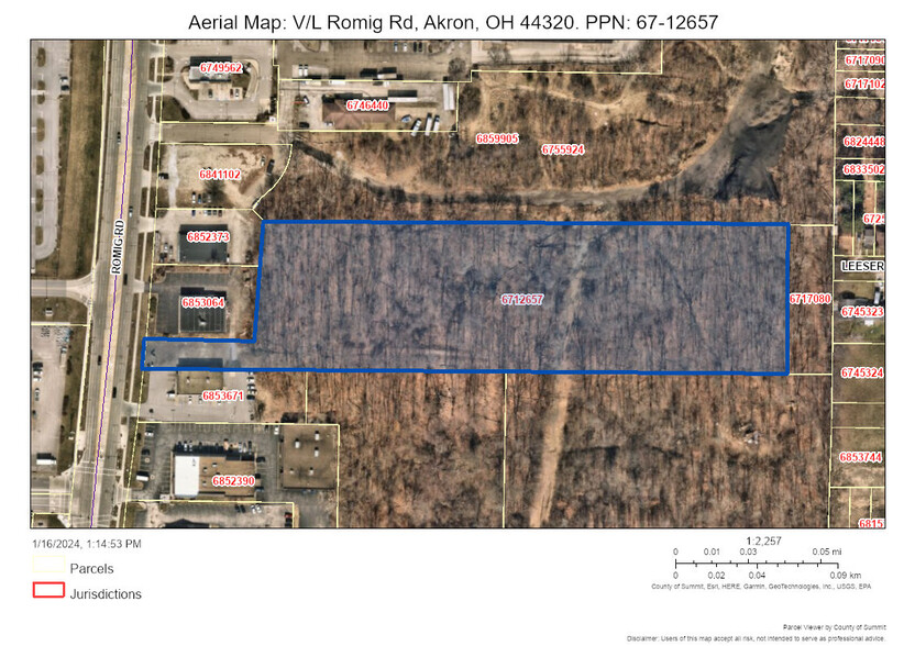 V/L 5.80 AC Romig Rd rd, Akron, OH for sale - Primary Photo - Image 1 of 7