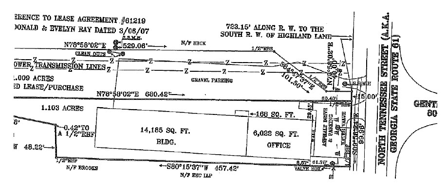 920 N Tennessee St, Cartersville, GA for sale - Plat Map - Image 1 of 1