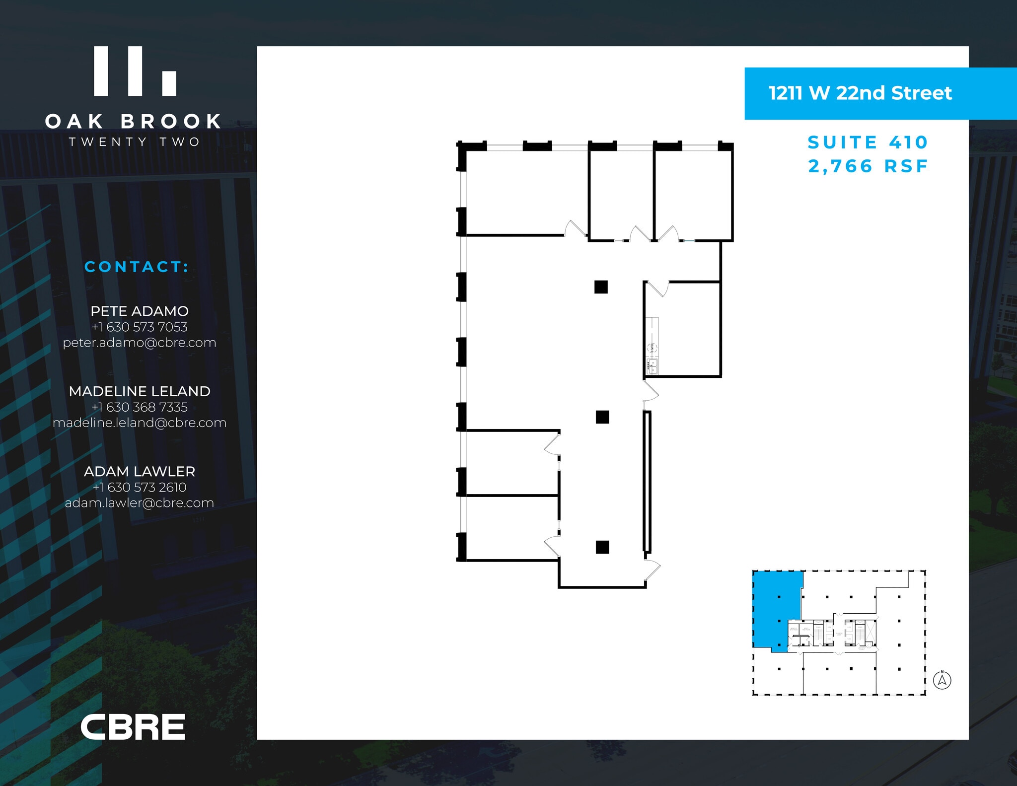 1211 W 22nd St, Oak Brook, IL for lease Floor Plan- Image 1 of 1