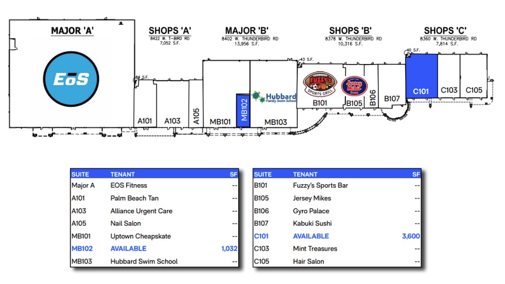 8360-8440 W Thunderbird Rd, Peoria, AZ for lease - Site Plan - Image 2 of 26