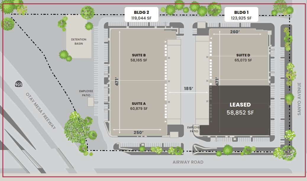 2080 Sanyo Ave, San Diego, CA for lease Site Plan- Image 1 of 2