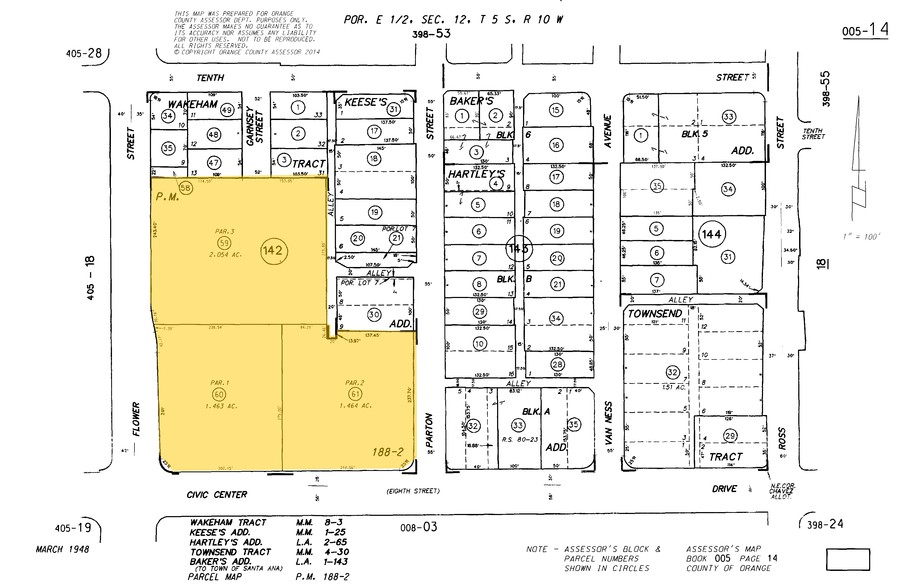 801 Civic Center Dr W, Santa Ana, CA for lease - Plat Map - Image 2 of 6