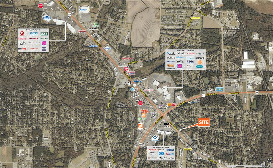 2718 Montgomery Hwy, Dothan, AL for lease - Aerial - Image 2 of 3