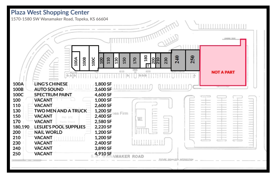 1570-1580 SW Wanamaker Rd, Topeka, KS for lease Floor Plan- Image 1 of 1