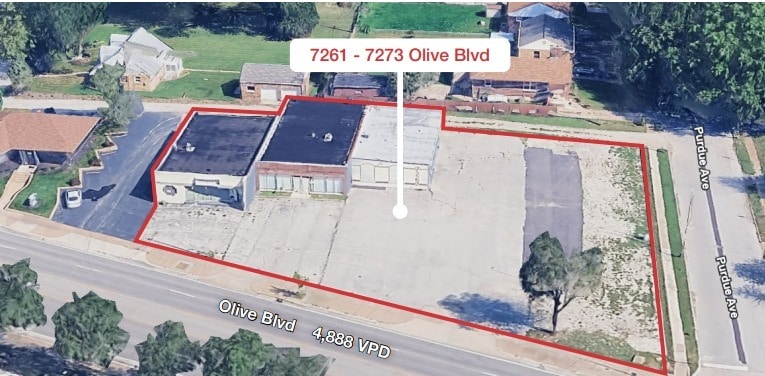 7267 Olive Blvd, University City, MO for sale - Aerial - Image 3 of 3