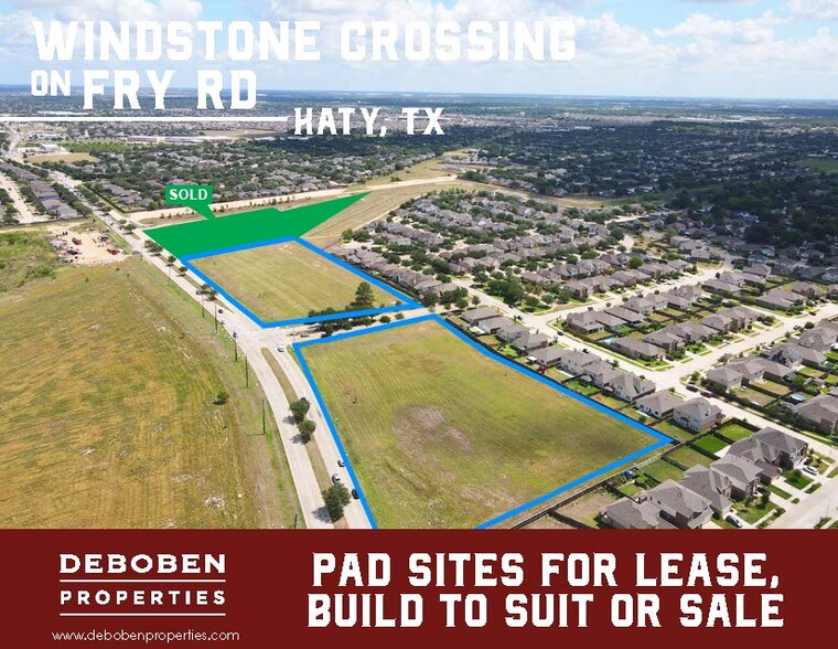 N Fry Rd & Windstone Manor Blvd, Katy, TX for sale - Building Photo - Image 1 of 6