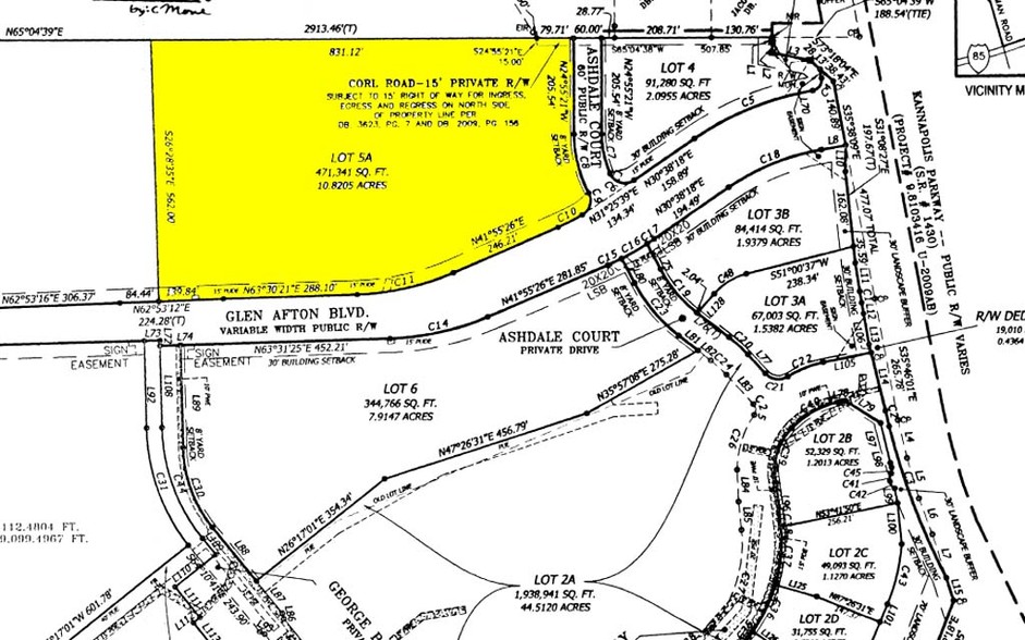 Glen Afton Blvd, Concord, NC for sale - Plat Map - Image 1 of 1