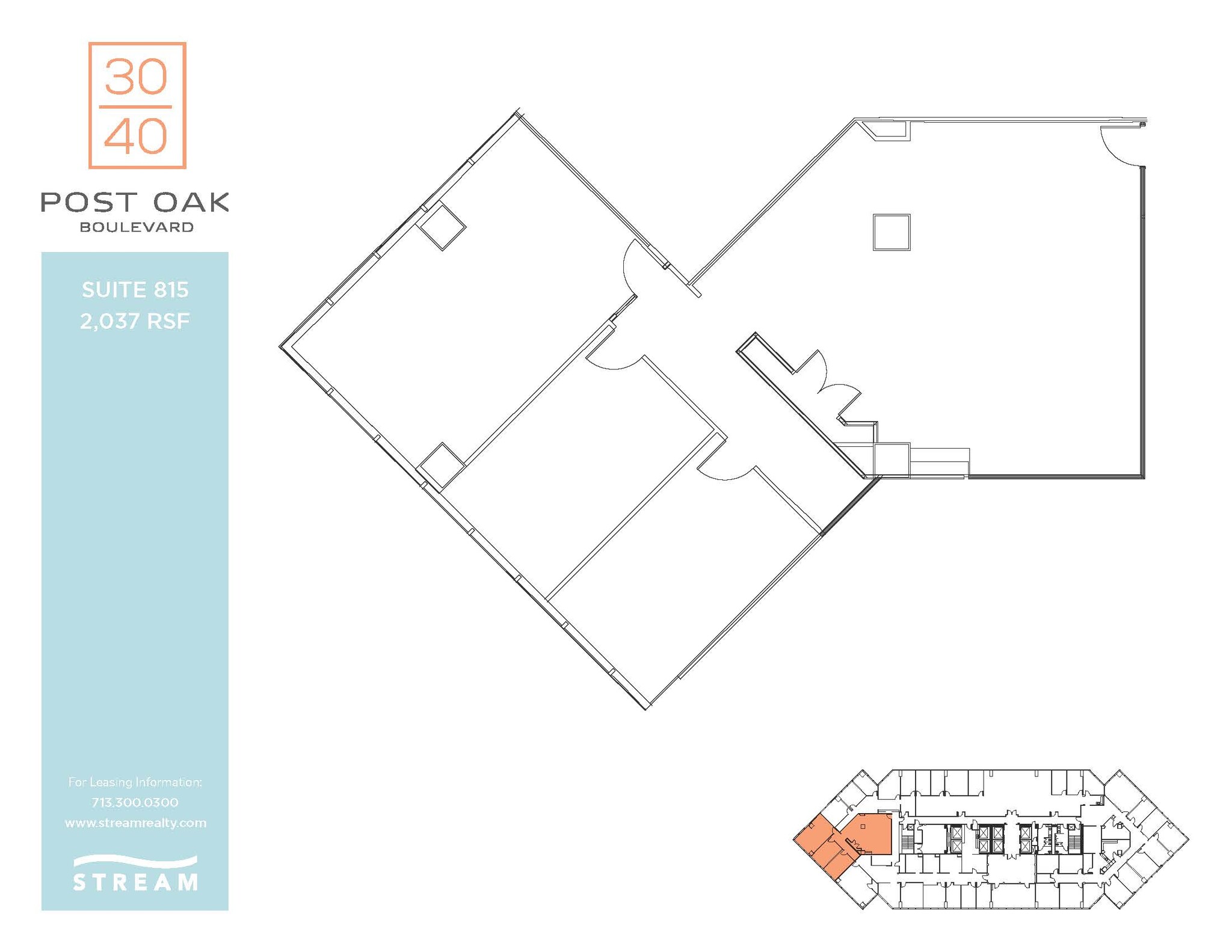 3040 Post Oak Blvd, Houston, TX for lease Floor Plan- Image 1 of 1