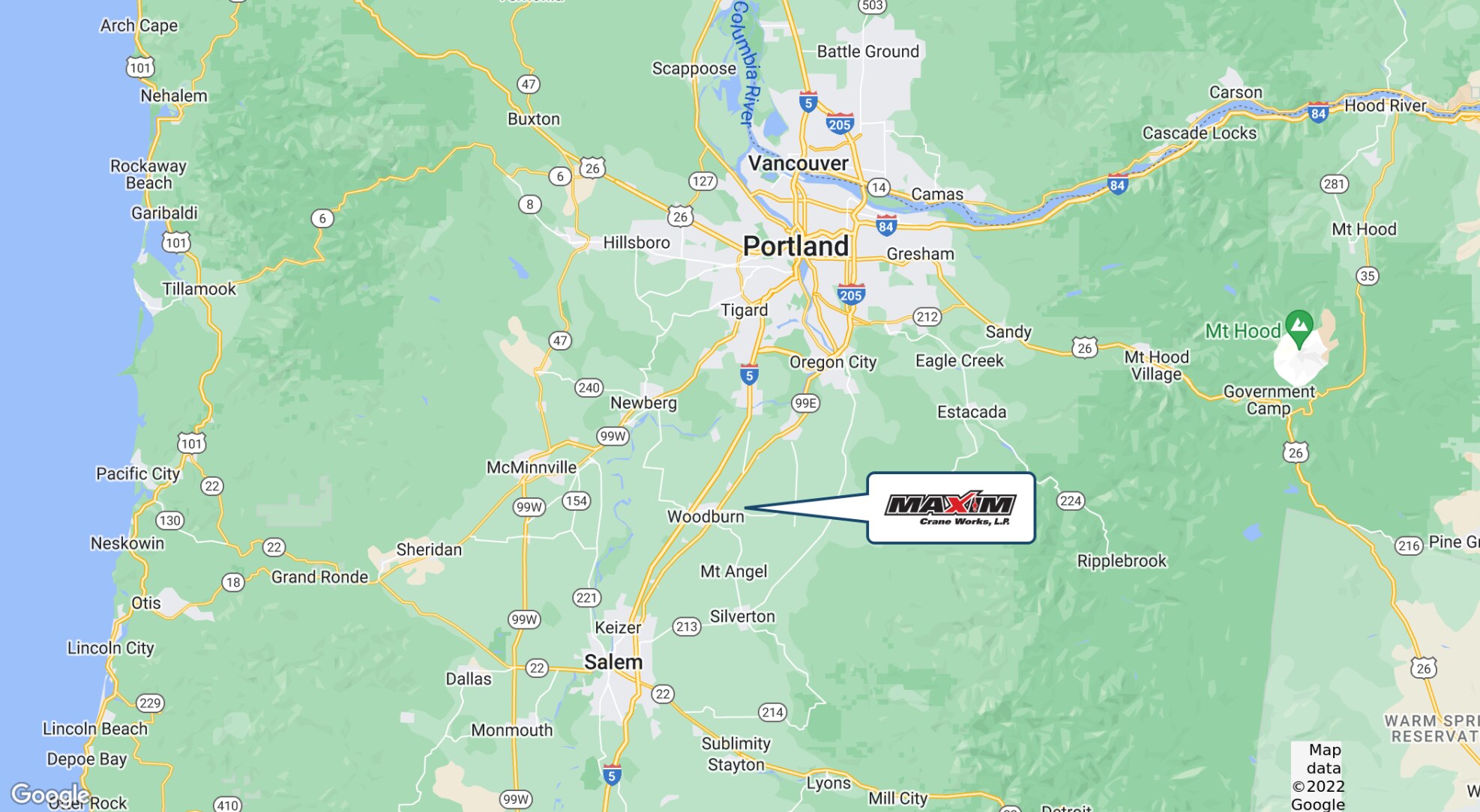 2500 Industrial Ave, Hubbard, OR 97032 Maxim Crane Works