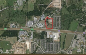 1015 W Park Ave, Weatherford, TX - AERIAL map view