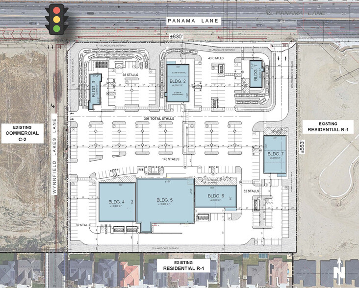 7801 Panama Lan SEQ Panama Lane & Wynnfield Lakes Lane Ln, Bakersfield, CA for lease - Site Plan - Image 1 of 1