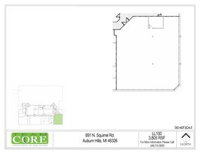 691 N Squirrel Rd, Auburn Hills, MI for lease Floor Plan- Image 1 of 1
