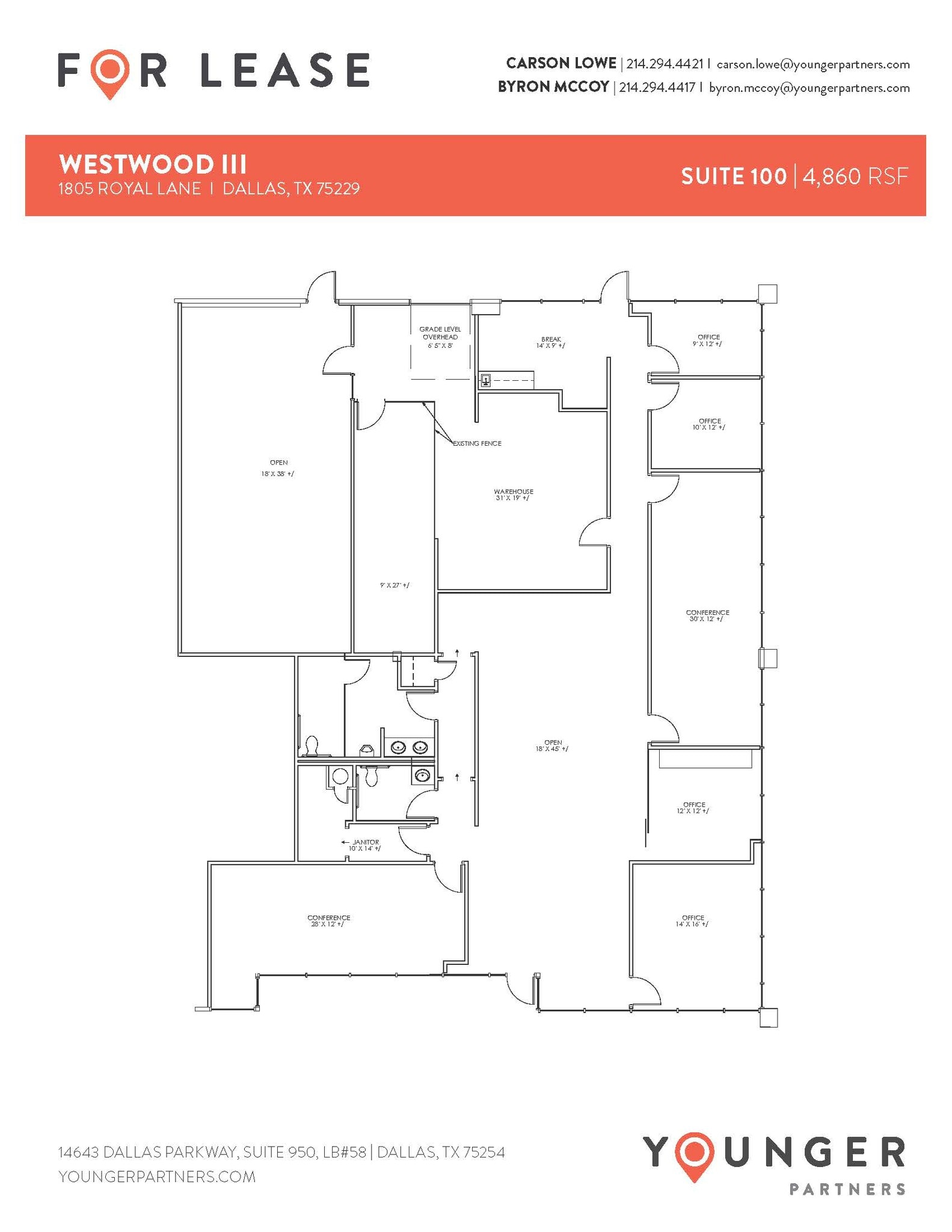 1805 Royal Ln, Dallas, TX for lease Floor Plan- Image 1 of 3