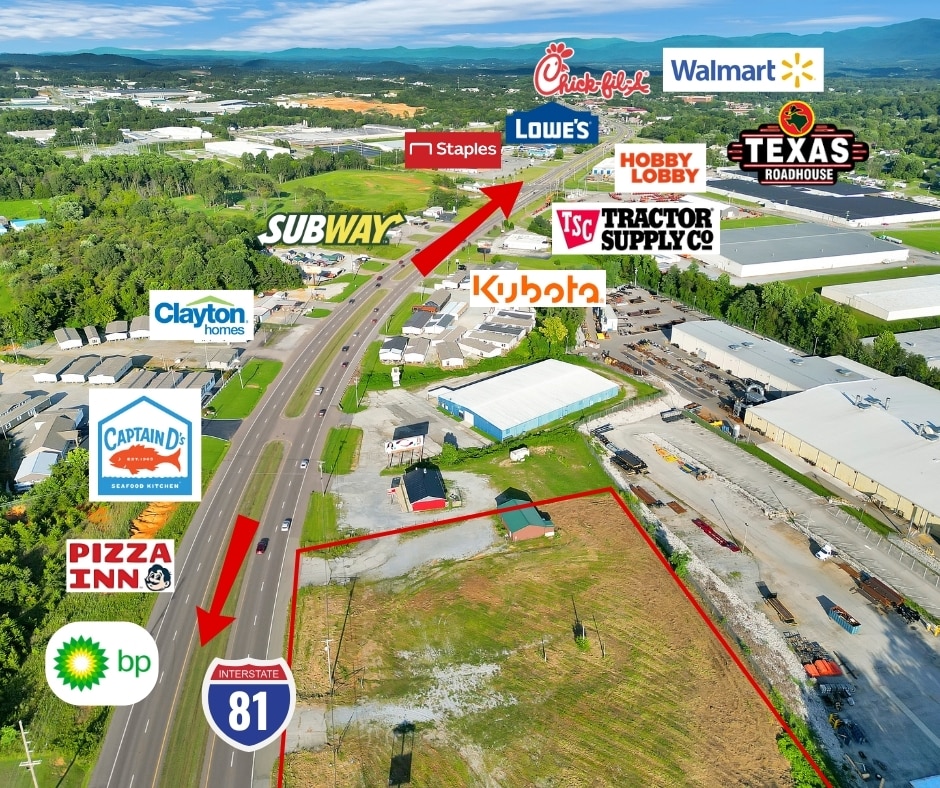 310 E Andrew Johnson Hwy, Greeneville, TN for sale Aerial- Image 1 of 18