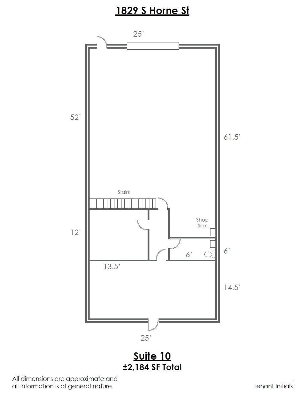 1817 S Horne St, Mesa, AZ for lease Floor Plan- Image 1 of 1