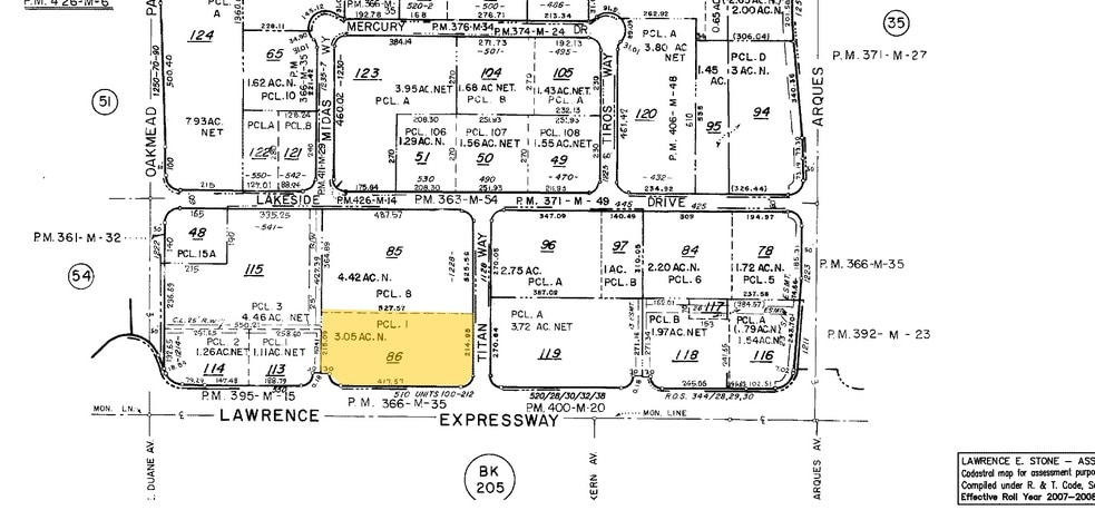 540-548 Lawrence Expy, Sunnyvale, CA for lease - Plat Map - Image 2 of 5