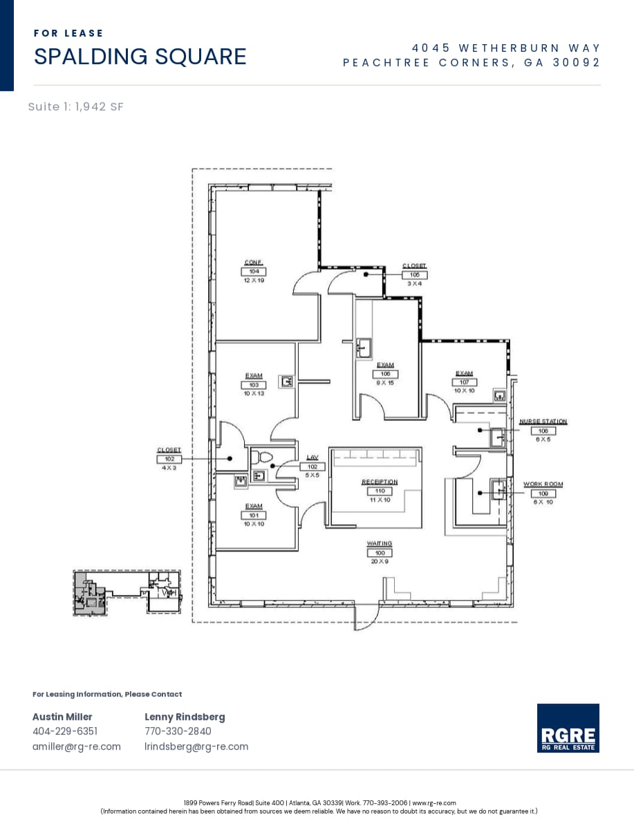 4045 Wetherburn Way, Peachtree Corners, GA for lease Floor Plan- Image 1 of 1
