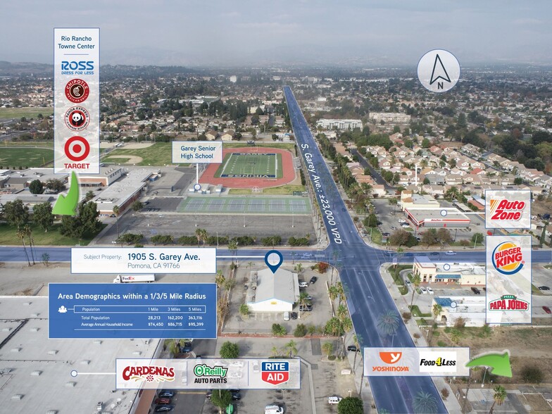 1905 S Garey Ave, Pomona, CA for sale - Aerial - Image 3 of 6