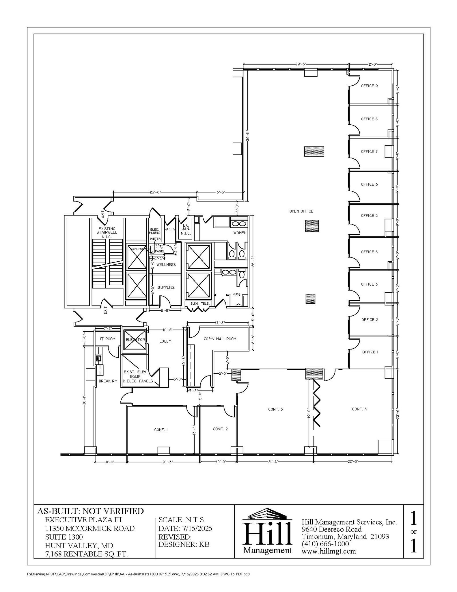 11350 McCormick Rd, Hunt Valley, MD for lease Floor Plan- Image 1 of 1