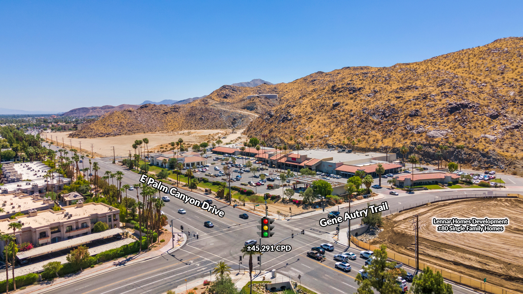 4711-4791 E Palm Canyon Dr, Palm Springs, CA for lease Aerial- Image 1 of 7