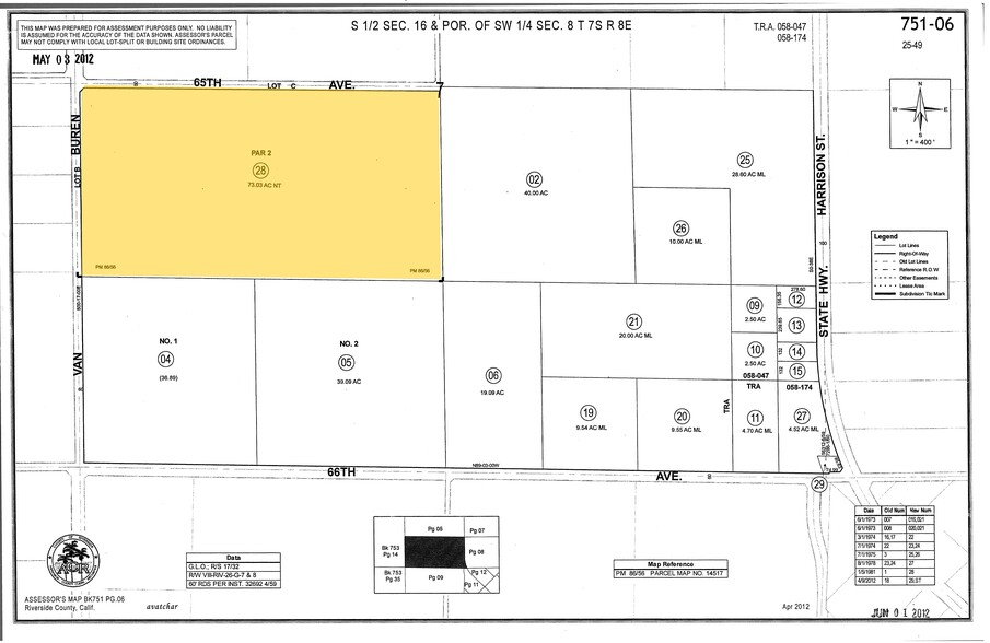 65168 Van Buren St, Thermal, CA for sale - Plat Map - Image 2 of 12