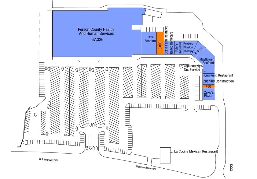 231-355 S Madison Blvd, Roxboro, NC for lease - Site Plan - Image 3 of 7