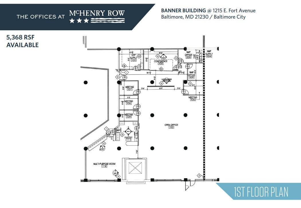 1215 E Fort Ave, Baltimore, MD for lease Floor Plan- Image 1 of 1