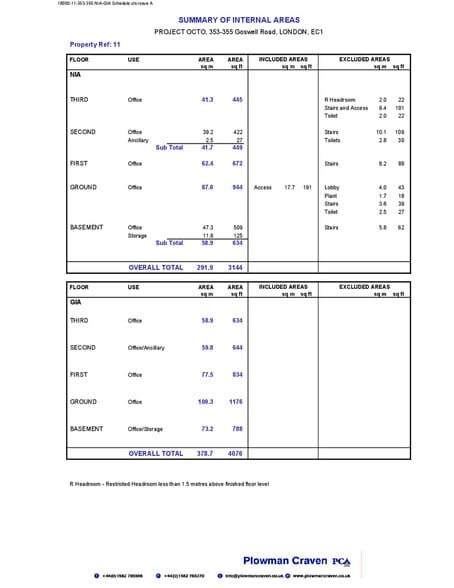 353-355 Goswell Rd, London for lease - Floor Plan - Image 2 of 14