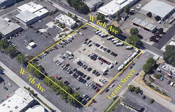 W 6th Ave & W 7th Ave at Grant Street, Eugene, OR - aerial  map view - Image1