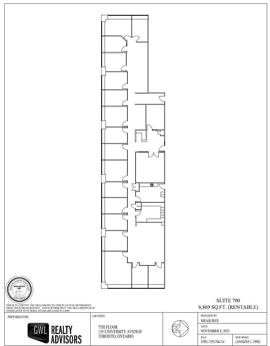 155 University Ave, Toronto, ON for lease Floor Plan- Image 1 of 1