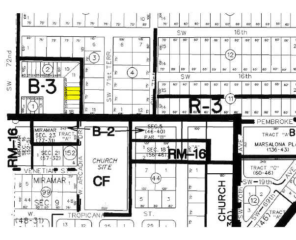 7155-7159 Pembroke Rd, Pembroke Pines, FL for sale - Plat Map - Image 3 of 6
