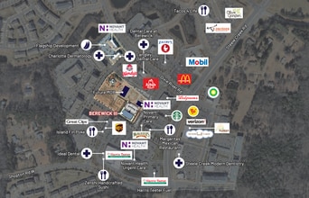 Berewick Town Center dr, Charlotte, NC - AERIAL map view