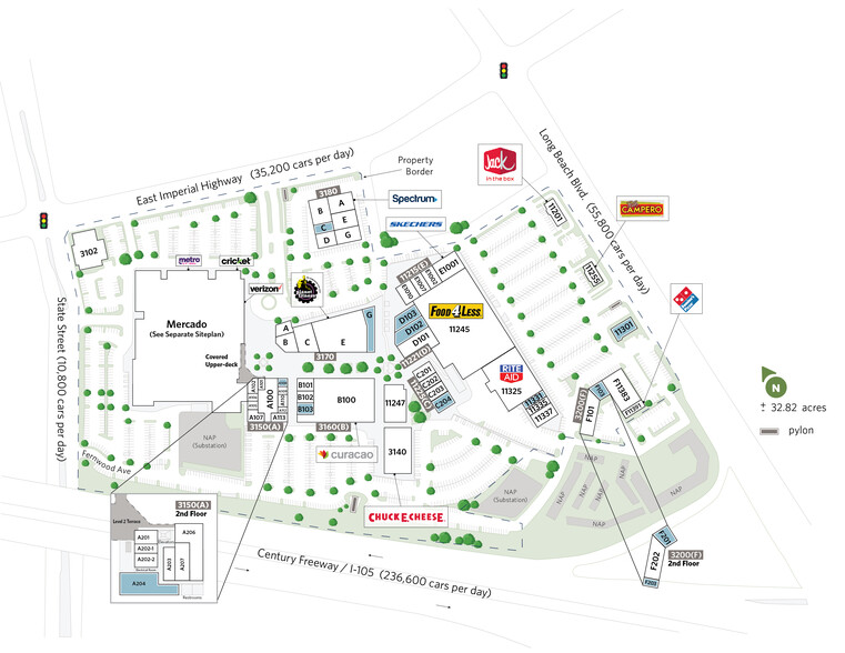 11215-11389 Long Beach Blvd, Lynwood, CA for lease - Site Plan - Image 3 of 25