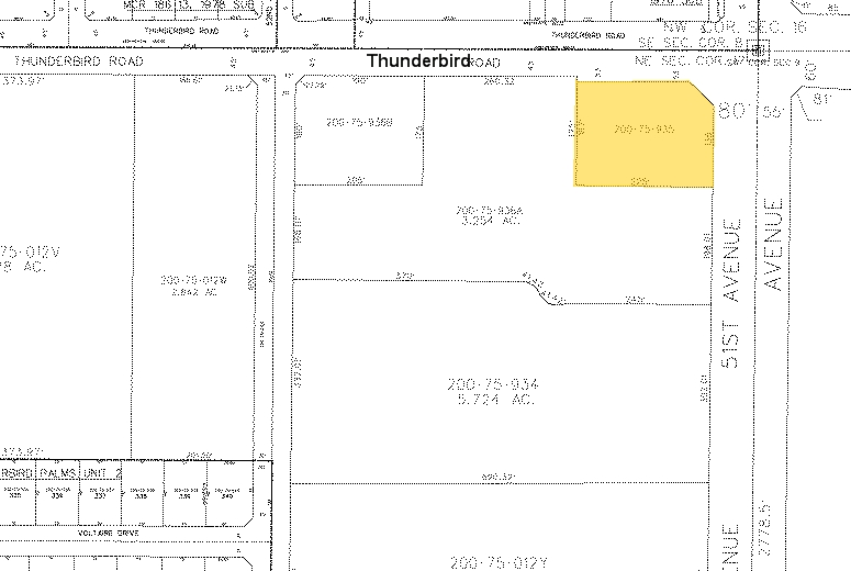 5105 W Thunderbird Rd, Glendale, AZ for lease - Plat Map - Image 3 of 5